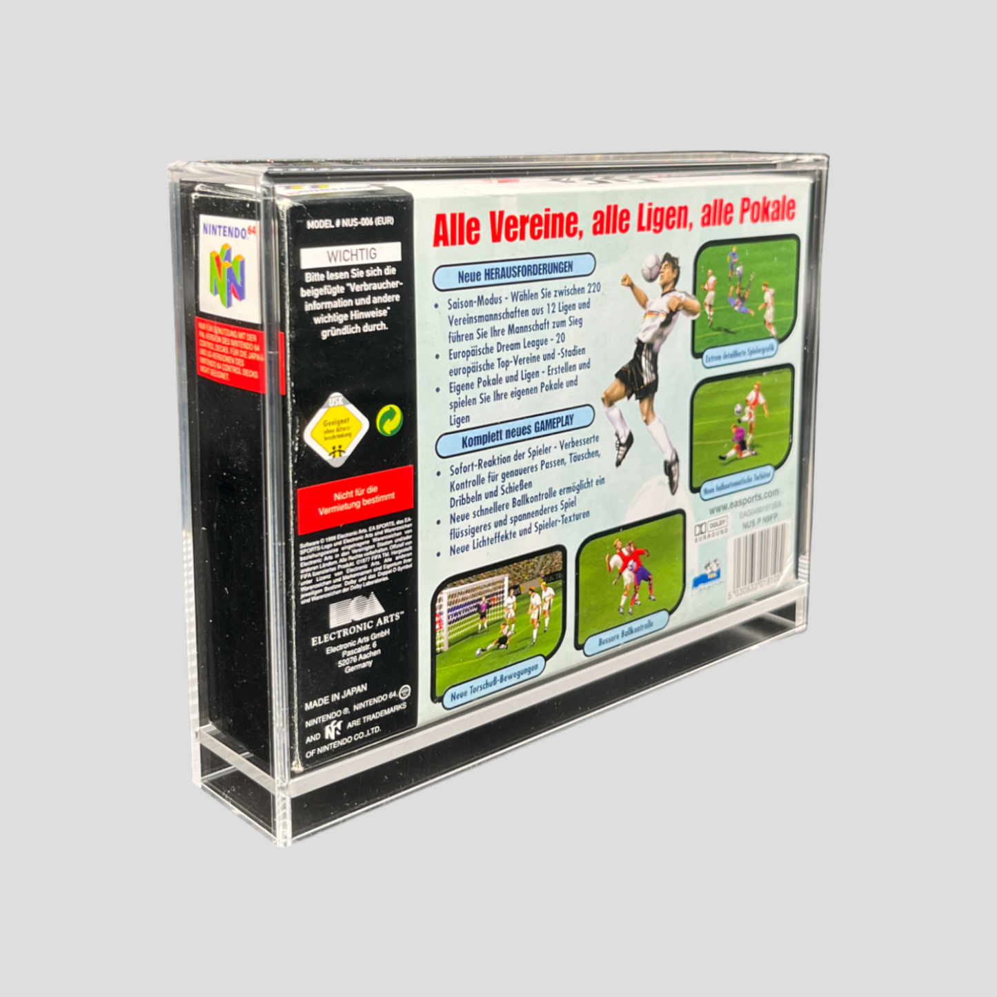 Premium Acryl Case für Super Nintendo & Nintendo 64 Spiele (OVP) – Schiebeverschluss & transparent