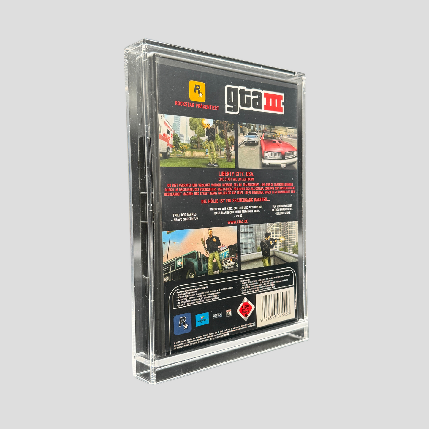 Acryl Case für PC-Spiele in OVP - Schiebeverschluss UV-Schutz