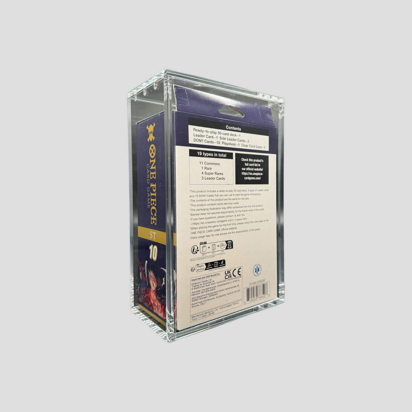 Premium Acryl Case für One Piece Ultra Starter Deck ST-10 / ST-13 Three Captains / Brothers – Magnetverschluss & UV-Schutz