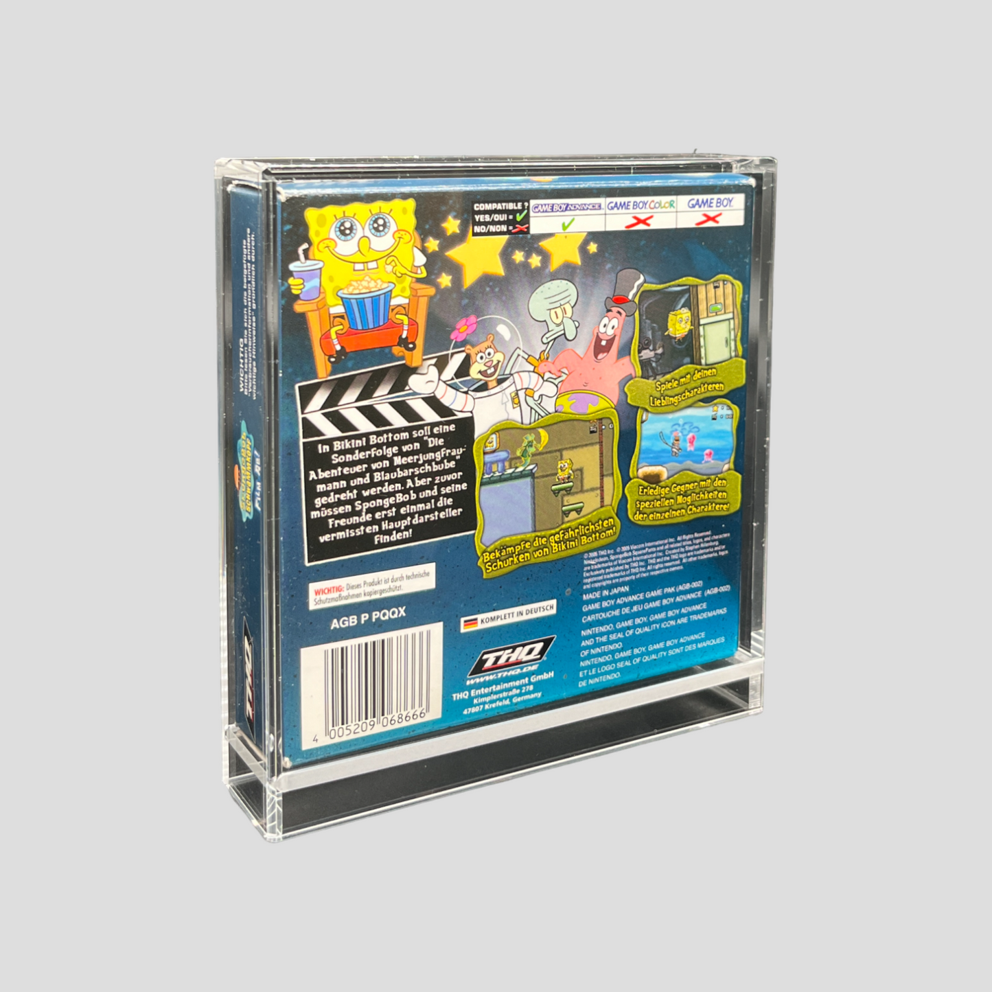 Premium Acryl Case für Game Boy Color / Advance Spiele (OVP) – Schiebeverschluss & transparent