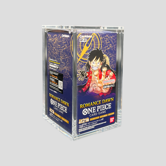 Premium Acryl Case für One Piece Booster Display (Japan) OP-01 bis OP-04 – Magnetverschluss & UV-Schutz